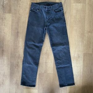 Mens Faded Black American Eagle Straight Fix Flex Jeans